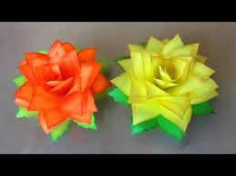 Origami Sakura Star Tutorial Ali Bahmani Paper Kawaii Youtube Paper Roses Paper Flower Tutorial Paper Flowers