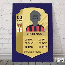 Match attax is a collectable card game based on football players from the english premier league and now the champions league. Personalised Fifa Card Poster Custom Fifa Ultimate Team Card