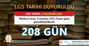 Millî eğitim bakanı ziya selçuk imzasıyla 81 ile gönderilen yazıyla, sınavla öğrenci alacak ortaöğretim kurumlarına ilişkin merkezî sınavın (lgs 2021) tarihi duyuruldu. 2021 Lgs Sayaci Geri Sayim Kac Gun Kaldi Matematik Tarih