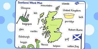 Scotland Word Mat Scotland Words Teaching Resources