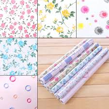 Last metre on the roll! Rayuan Floral Self Adhesive Drawer Liner Wall Sticker Kitchen Cabinet Table Shelf Contact Paper Wallpaper Mural 45x200cm Wall Stickers Aliexpress
