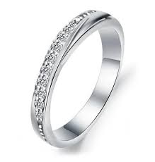 Best 7 Elegant White Gold Plated Semi Eternity Wedding Anniversary Cz Cubic Zirconia Ring Jewelry Wedding Rings Diamond Fashion Rings White Gold Ring Settings