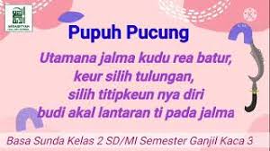Kata piwuruk asalnya dari kata wuruk artinya nasihat atau pepatah. Basa Sunda Kelas 2 Hirup Sauyunan Jeung Pupuh Pucung Youtube