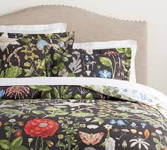 Martha stewart collection botanical green floral 100 cotton quilt full / queen. Poppy Organic Percale Patterned Duvet Cover Sham Pottery Barn