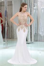 This includes lighter shades such as champagne with gold sequins or embellishment, as well as striking metallic gold long dresses. Gold Lace Formal Dress B4fc7b