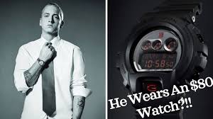 G shock watches these days have models which come with solar battery, gps navigation, bluetooth connectivity and atomic timekeeping in addition to usual hobnobs like barometer/altimeter/compass etc etc. Eminem S Watch Collection What Watches Does He Wear Rolex G Shock Ap Youtube