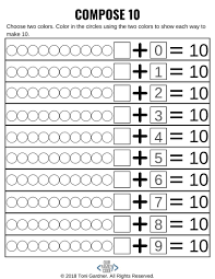 Candy Corn Math Compose Decompose The Number 10 Our Family Code Numbers Kindergarten Decomposing Numbers Kindergarten Number Worksheets Kindergarten