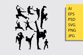 Download Martial Art Silhouette Graphic By Cove703 Creative Fabrica PSD Mockup Templates