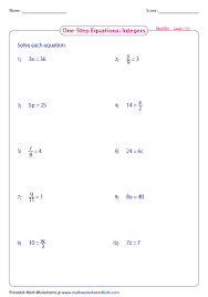 Solve One Step Equation Multiplication And Division One Step Equations Two Step Equations Equations