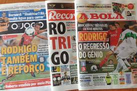 Reparámos que tem um ad blocker ativo. So Da Rodrigo Nas Capas De Jornais I Liga Sapo Desporto