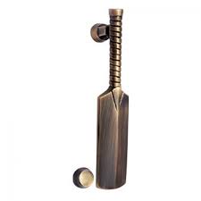 The bat hangs from a log, behind the top fixing is under the bat's feet and the lower fixing under the striking plate, which are the only parts that touch the door and are 120mm (4. Quality Cricket Bat Brass Door Knocker Adonai Hardware