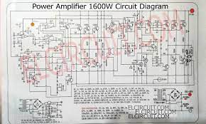 The power supply used for this circuit is a symmetrical type which capable to delivers â± 50 vdc by 4 amperes to the circuit. 1600w High Power Amplifier Circuit Complete Pcb Layout Electronic Circuit