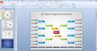 Display 16 team tournament bracket results on large screen. Free Tournament Bracket Slide Powerpoint Template Designhooks