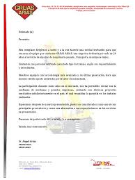 Carta De Presentacion Docx Maquina Elevadora Grua Maquina