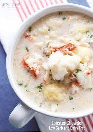 Low Carb Lobster Chowder Gluten And Dairy Free Recipe Seafood Recipes Recipes Dairy Free Soup