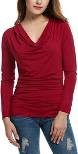 Le col bénitier est un col large, drapé avec des plis sur le haut du buste. Zearo Femme Mode Tee Shirt Col Benitier Blouse Top En Vrac Manche Longue Automne Hiver Amazon Fr Vetements Et Accessoires