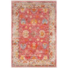4 x 6 small transitional red area rug