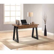 Better Homes Gardens Mercer Industrial Writing Desk With Center Drawer Brown Walmart Com Writing Desk Desk Writing Desk With Drawers