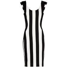 Black And White Strips Frock Mango Vertical Stripes Dress 80 Found On Polyvore Vertical Striped Dress Black White Striped Dress White Striped Dress