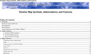 Weather Map Symbols Abbreviations And Features Pdf Free