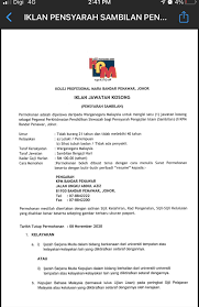 Iklan jawatan kosong pdc ( perbadanan pembangunan pulau pinang ). Iklan Jawatan Kolej Profesional Mara Bandar Penawar Facebook
