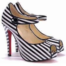 Black And White Striped Shoes Love Heel Stripe Black White Perfection Striped Shoes Striped Pumps Shoes