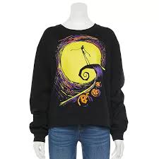 Disney S The Nightmare Before Christmas Juniors Halloween Graphic Sweatshirt In 2020 Graphic Sweatshirt Sweatshirts Nightmare Before Christmas