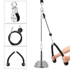 Homemade tricep rope under $5 how to. Gym Fitness Diy Pulley Cable Machine Attachments Pull Down Machine Full Set F1094 Back Muscle Biceps Triceps Blaster Trainer Accessories Aliexpress