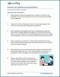 Fractions worksheets grade 6 multiplication and division word problems adding and dividing fractions worksheets 4th grade multiplication our goal is that these multiplying mixed fractions word problems worksheets images gallery can be a resource for you, deliver you more references. Fractions Mixed Operations Word Problems K5 Learning