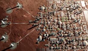 Moon with rocket in eye. Spacex Confirm Plans To Build Cities On The Moon And Mars