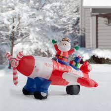 Check spelling or type a new query. Hashtag Home Christmas Animated Santa Claus Driving Airplane Decoration Inflatable Reviews Wayfair