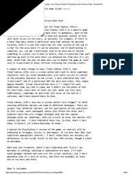 How do you unlock oerba 300 af? Final Fantasy Xiii 2 Game Script For Playstation 3 By Professortofty Gamefaqs Pdf Leisure