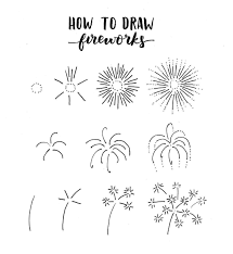 Here S A Little Firework Doodle Tutorial I Know That This Is Up Really Late But At Least Bullet Journal Doodles Bullet Journal Inspiration Journal Doodles