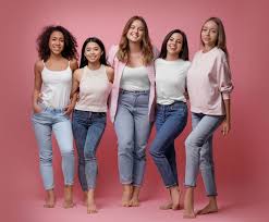 a group girls with different body type