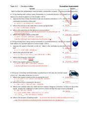 3.study the diagram and answer the following then, click on the answer key link. Topic 6 1 Formative Answer Key Topic 6 1 U2013 Circular Motion Formative Assessment Name Team This Is A Practice Assessment Show Formulas Course Hero