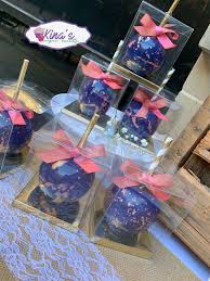 Black And Gold Candy Apples Navy Blue And Rose Gold Candy Apples Follow Kinasuniquesweets Gender Reveal Candy Rose Gold Baby Shower Blue Candy Apples