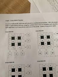Play word search puzzles or see the wordplay section for anagrams, brainteasers and other printable word games. Solved Ll Ilfille Logic Cross Math Puzzles In A Cross Math Chegg Com