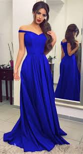 Floor Length Satin Off Shoulder Dresses Prom Royal Blue Prom Dresses Prom Dresses Blue Royal Blue Bridesmaid Dresses