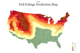 this map shows when new england fall foliage will peak in 2019