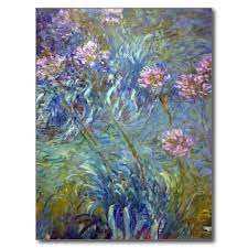 Claude Monet Agapanthus Postcard Zazzle Com Monet Art Monet Agapanthus Claude Monet