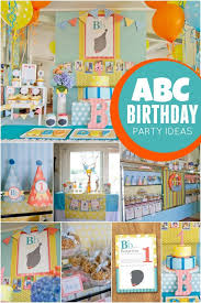 Birthday Party Theme Ideas For Boys Abc Themed 1st Birthday Party Abc Birthday Parties Alphabet Birthday Parties Boy Birthday Parties