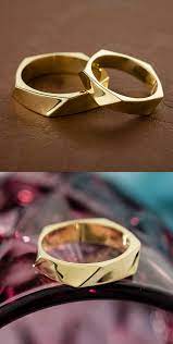 Gold Wedding Bands Wedding Rings Set Unique Wedding Rings Etsy Cool Wedding Rings Unusual Wedding Rings Couple Wedding Rings