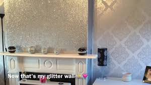 Silver and pink art, lady in headtowel, glam wall art, beauty room decor, glitter wall art glamourartuk 5 out of 5 stars (91) $ 85.47. Decorating My Living Room Glittery Fireplace Wall Youtube