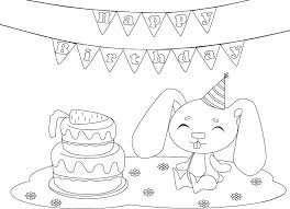 Sep 19, 2021 · rabbit coloring pages pdf. Birthday Rabbit Coloring Page Free Printable Coloring Pages For Kids