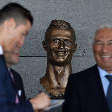 I put the photos next to me and started working on the bust. Now Even Worse Ridiculed Bust Of Cristiano Ronaldo Gets A Dreadful Do Over Art And Design The Guardian