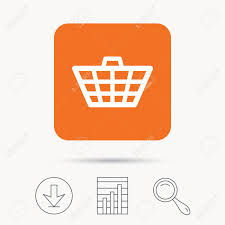 Basket Icon Shopping Cart Symbol Report Chart Download And