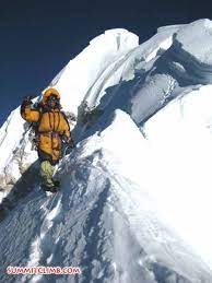 Baruntse summit by peter downie. Summit Ridge Of Baruntse Mountain Climbing Mountains Natural Landmarks