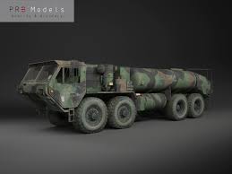 3d Model Of Hemtt M978 Oshkosh Military 3d Model Oshkosh Military Military Fuel Truck