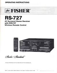 B737 ng qrh & performance inflight. Fisher Rs727 Service Manual Download Schematics Eeprom Repair Info For Electronics Experts