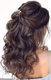 20 Trendy Halve Helft Omlaag Kapsels Wedding Hairstyles For Long Hair Half Up Hair Medium Length Hair Styles